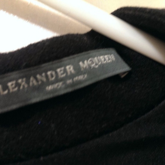 Alexander McQueen Black Wool Bodycon Dress